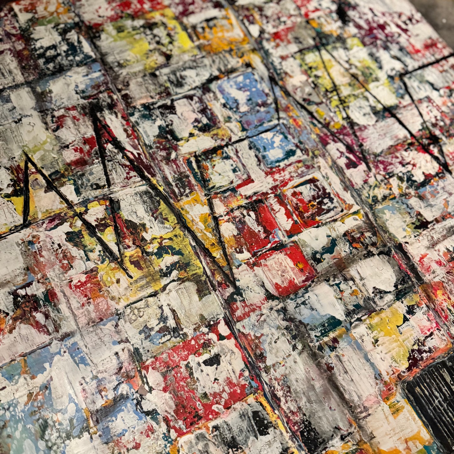 „Beat“ Acryl auf Leinwand 80x80 cm