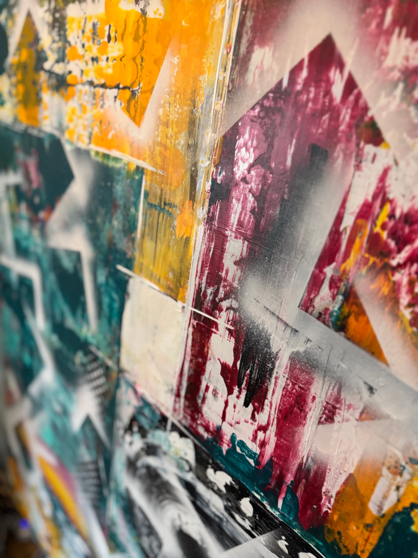 „Pieces“ Acryl auf Leinwand 80x100