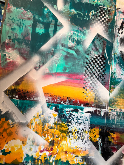 „Pieces“ Acryl auf Leinwand 80x100