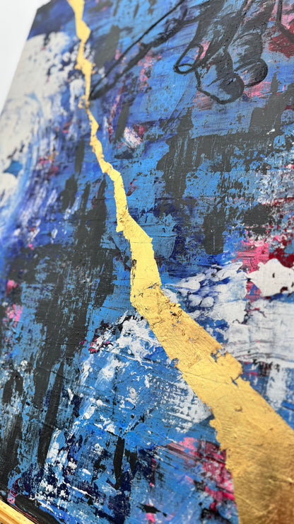 „Touch“ Acryl & Kohle auf Leinwand 60x80 cm