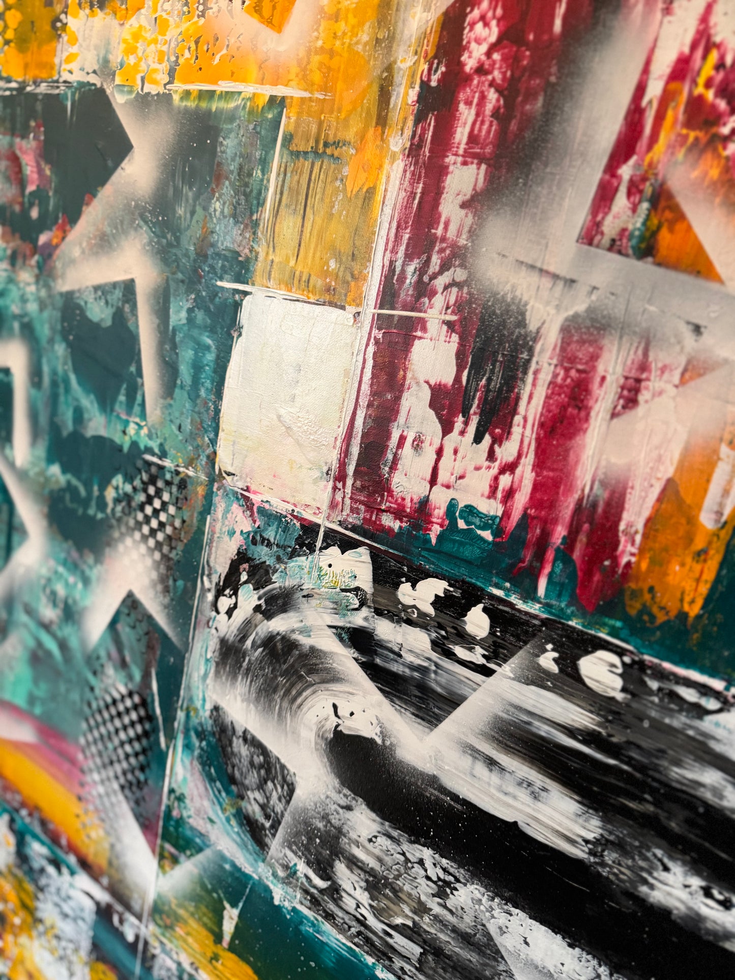 „Pieces“ Acryl auf Leinwand 80x100