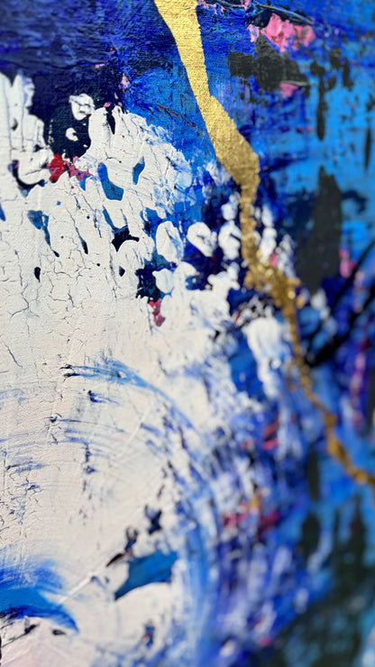 „Touch“ Acryl & Kohle auf Leinwand 60x80 cm