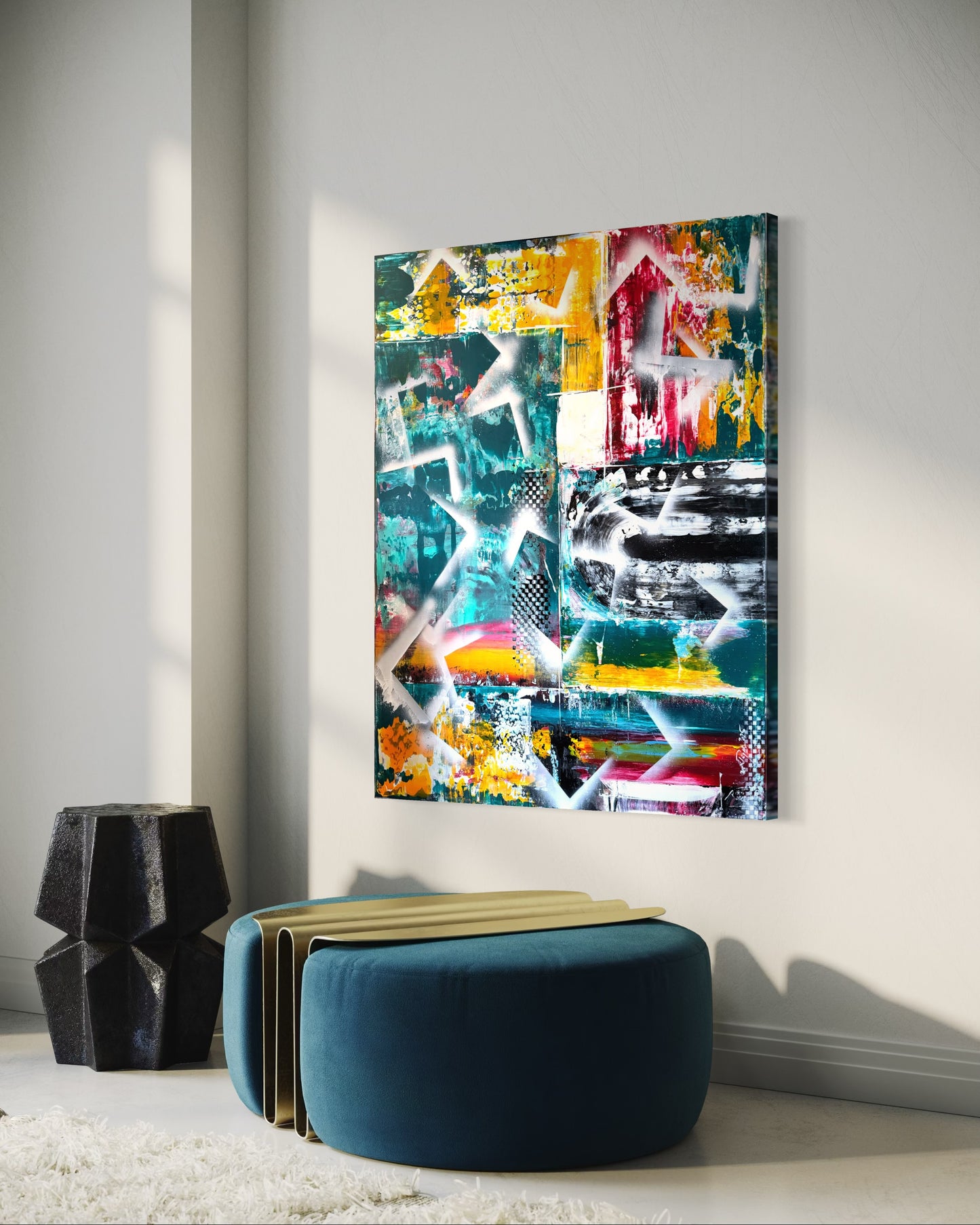 „Pieces“ Acryl auf Leinwand 80x100