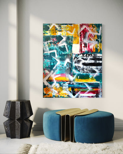 „Pieces“ Acryl auf Leinwand 80x100