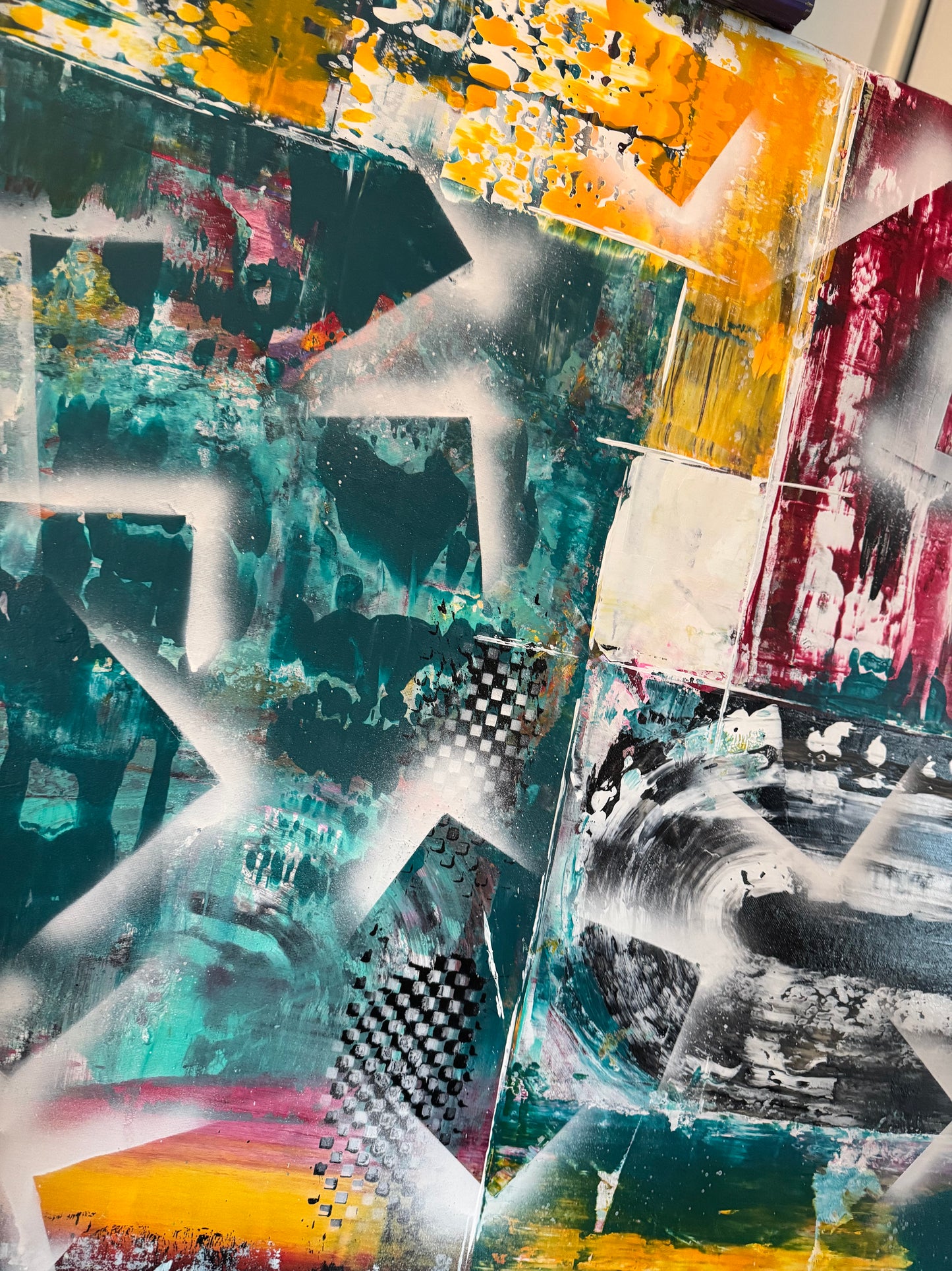 „Pieces“ Acryl auf Leinwand 80x100