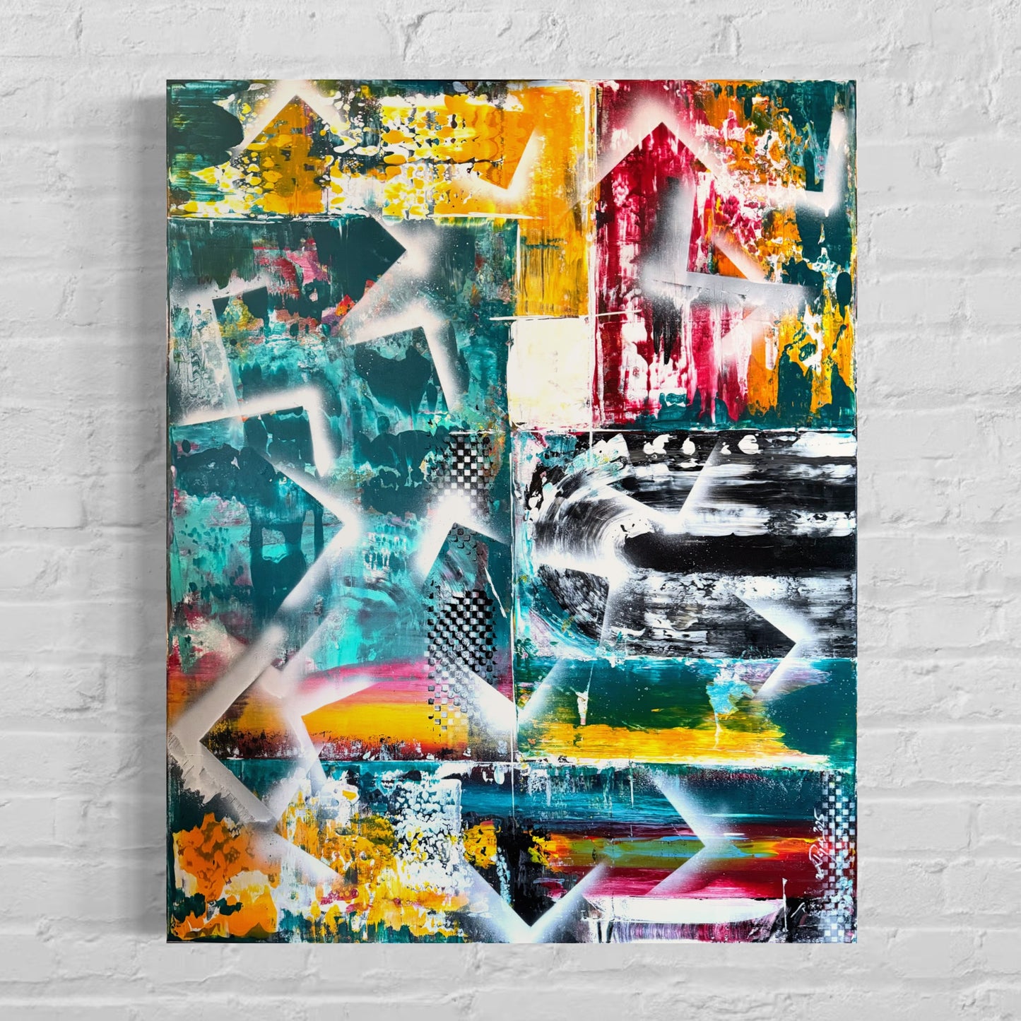 „Pieces“ Acryl auf Leinwand 80x100