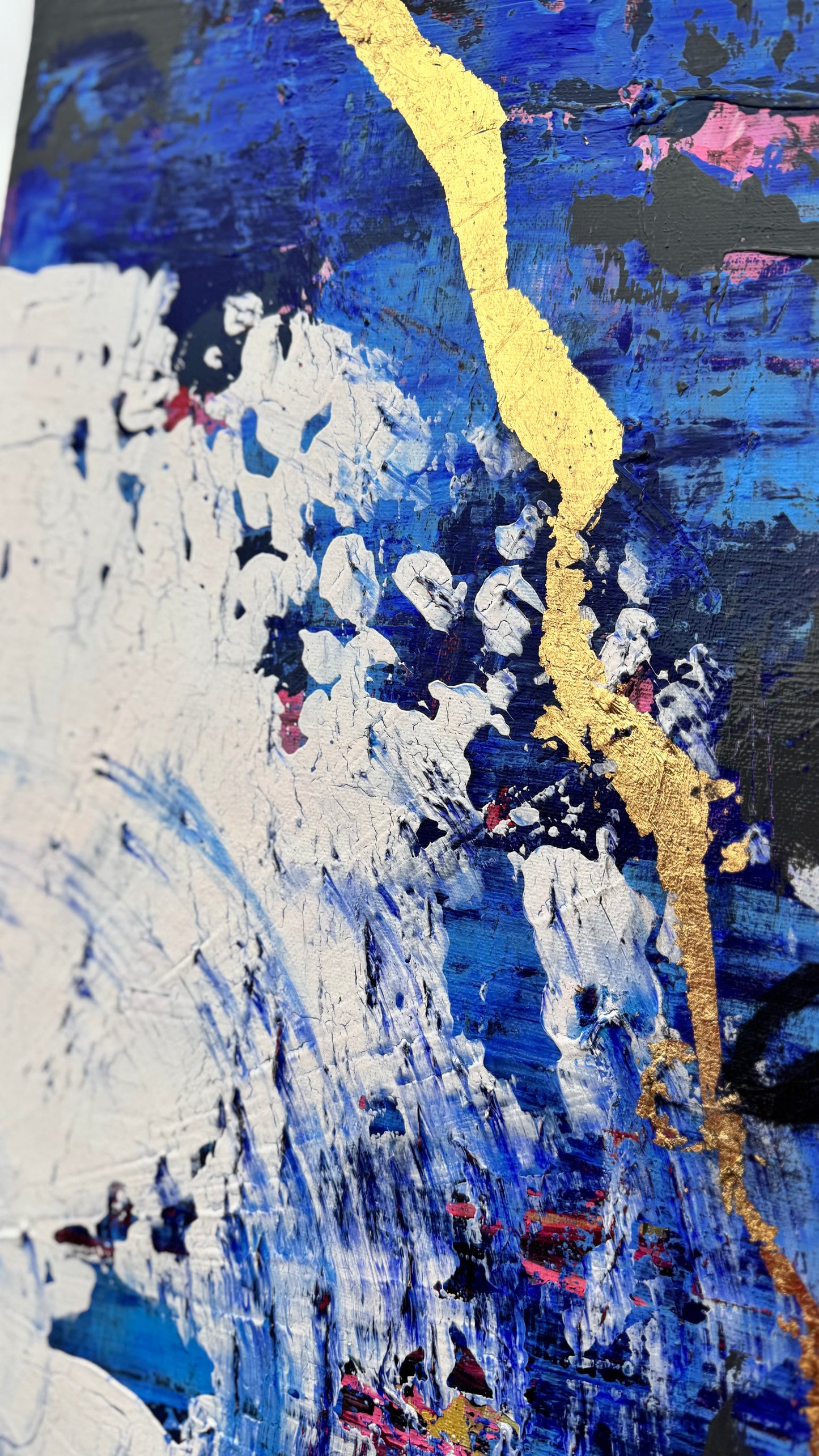 „Touch“ Acryl & Kohle auf Leinwand 60x80 cm